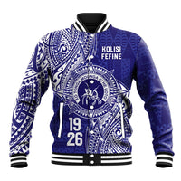 Personalised Tonga Queen Salote College Baseball Jacket Kolisi Fefine 1926 Special Kupesi Pattern