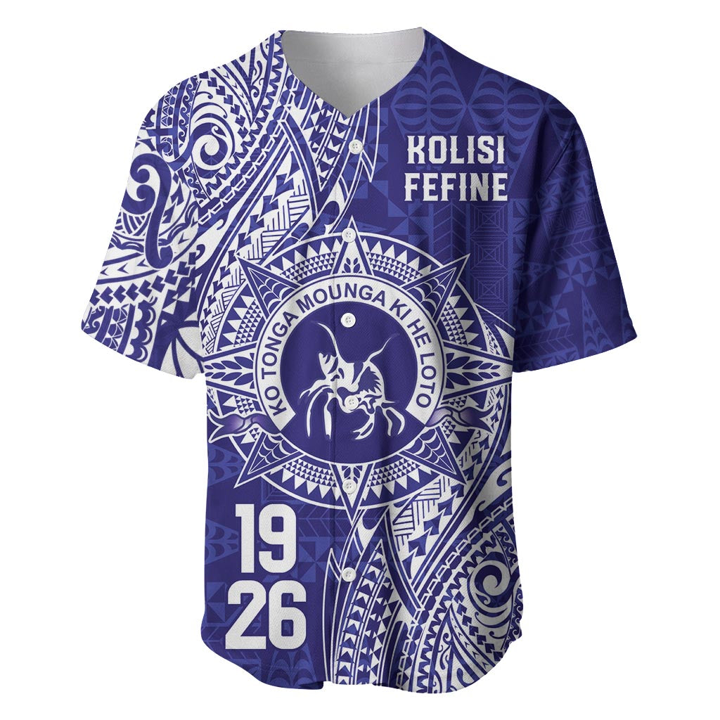 Personalised Tonga Queen Salote College Baseball Jersey Kolisi Fefine 1926 Special Kupesi Pattern