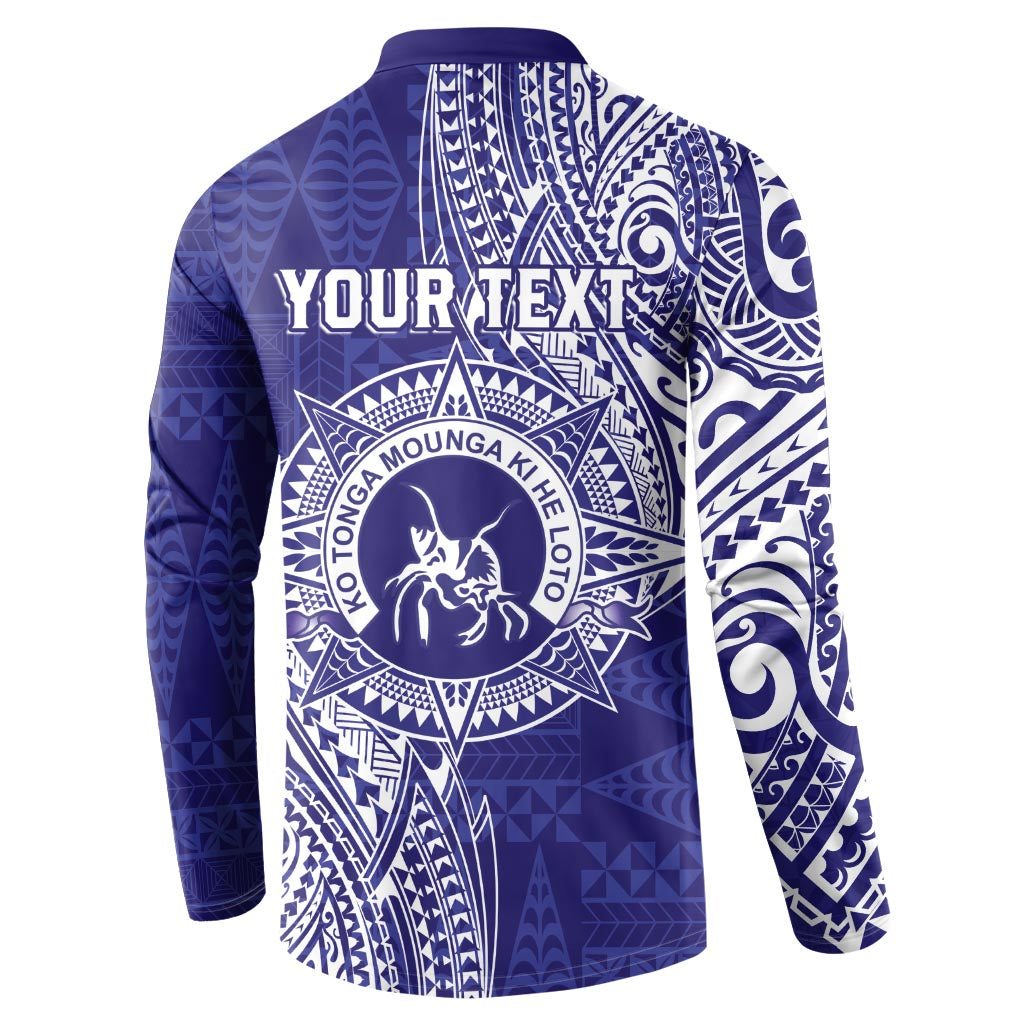 Personalised Tonga Queen Salote College Button Sweatshirt Kolisi Fefine 1926 Special Kupesi Pattern