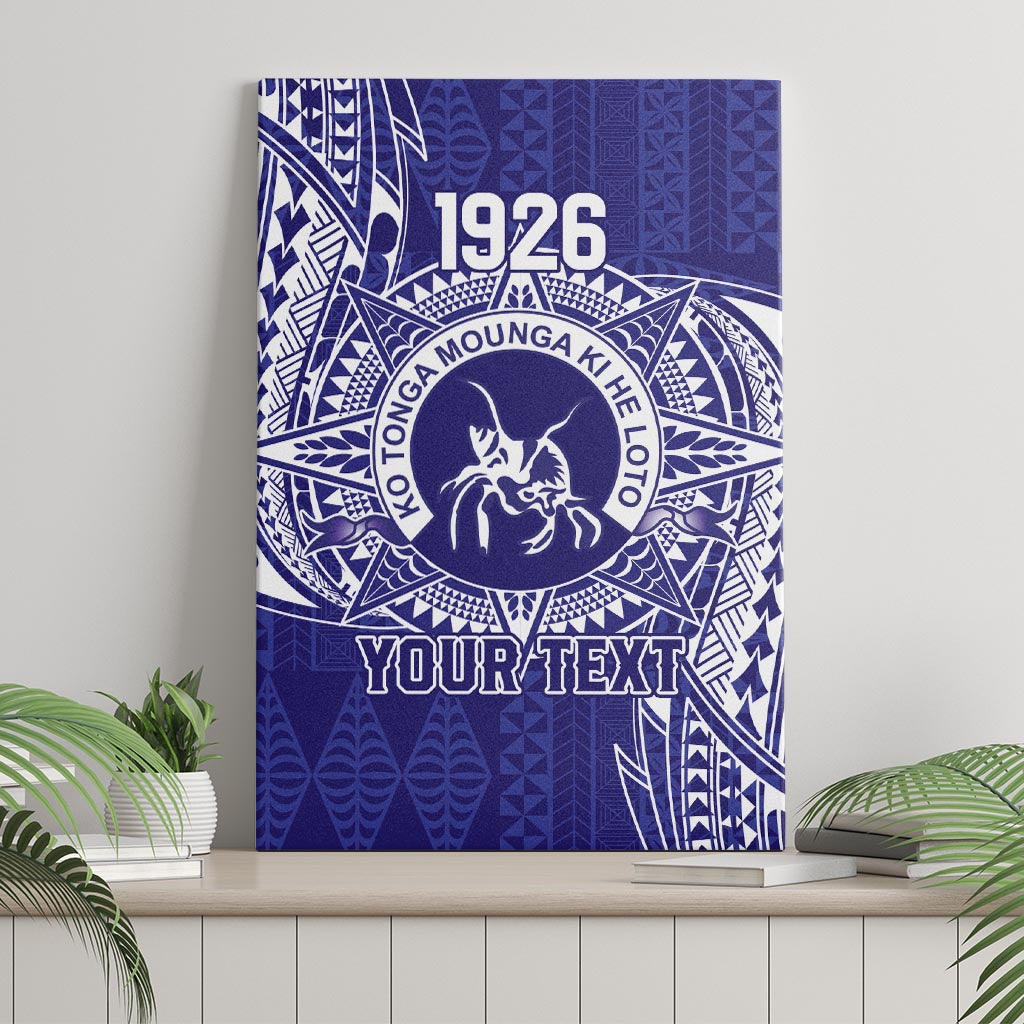 Personalised Tonga Queen Salote College Canvas Wall Art Kolisi Fefine 1926 Special Kupesi Pattern