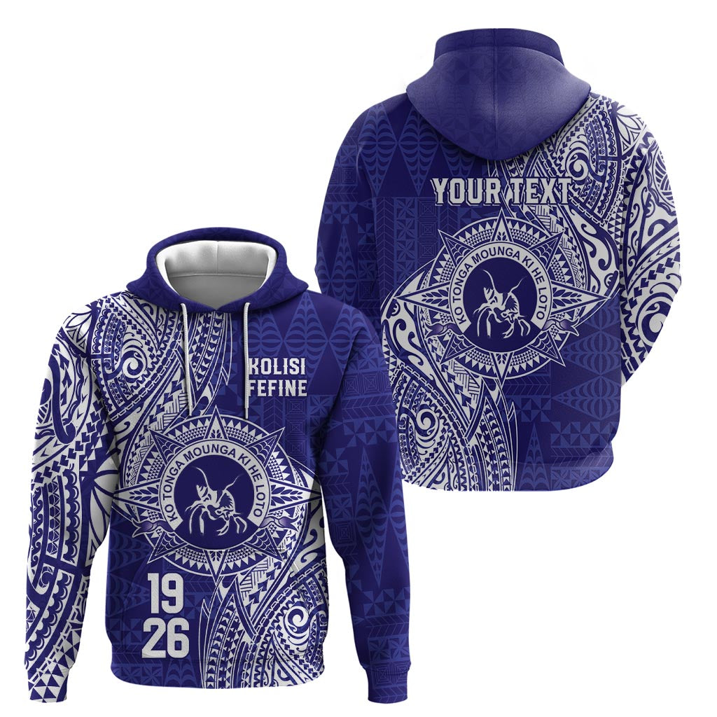 Personalised Tonga Queen Salote College Hoodie Kolisi Fefine 1926 Special Kupesi Pattern