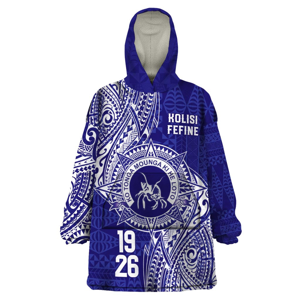 Personalised Tonga Queen Salote College Wearable Blanket Hoodie Kolisi Fefine 1926 Special Kupesi Pattern