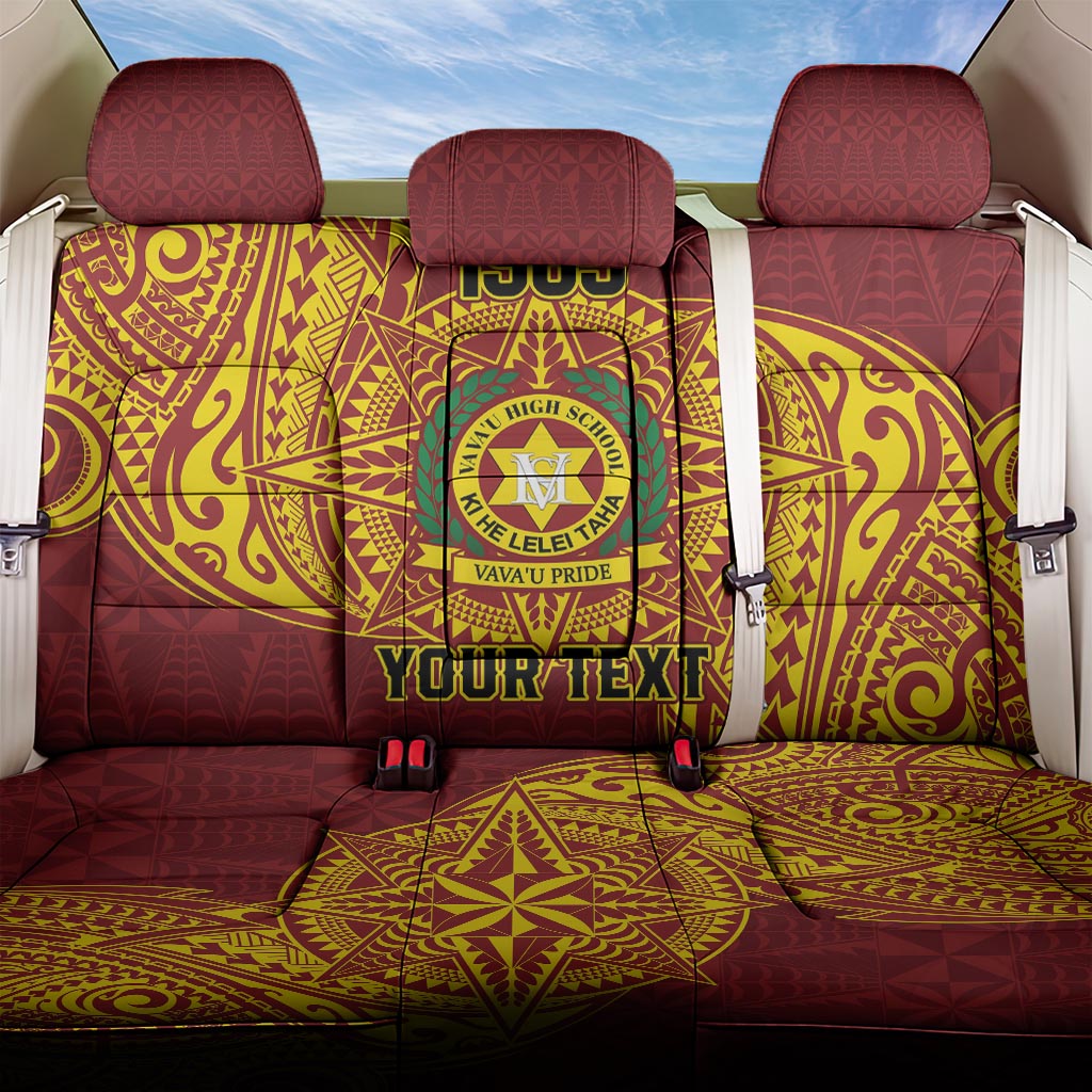 Personalised Tonga Vava'u High School Back Car Seat Cover Since 1985 Special Kupesi Pattern