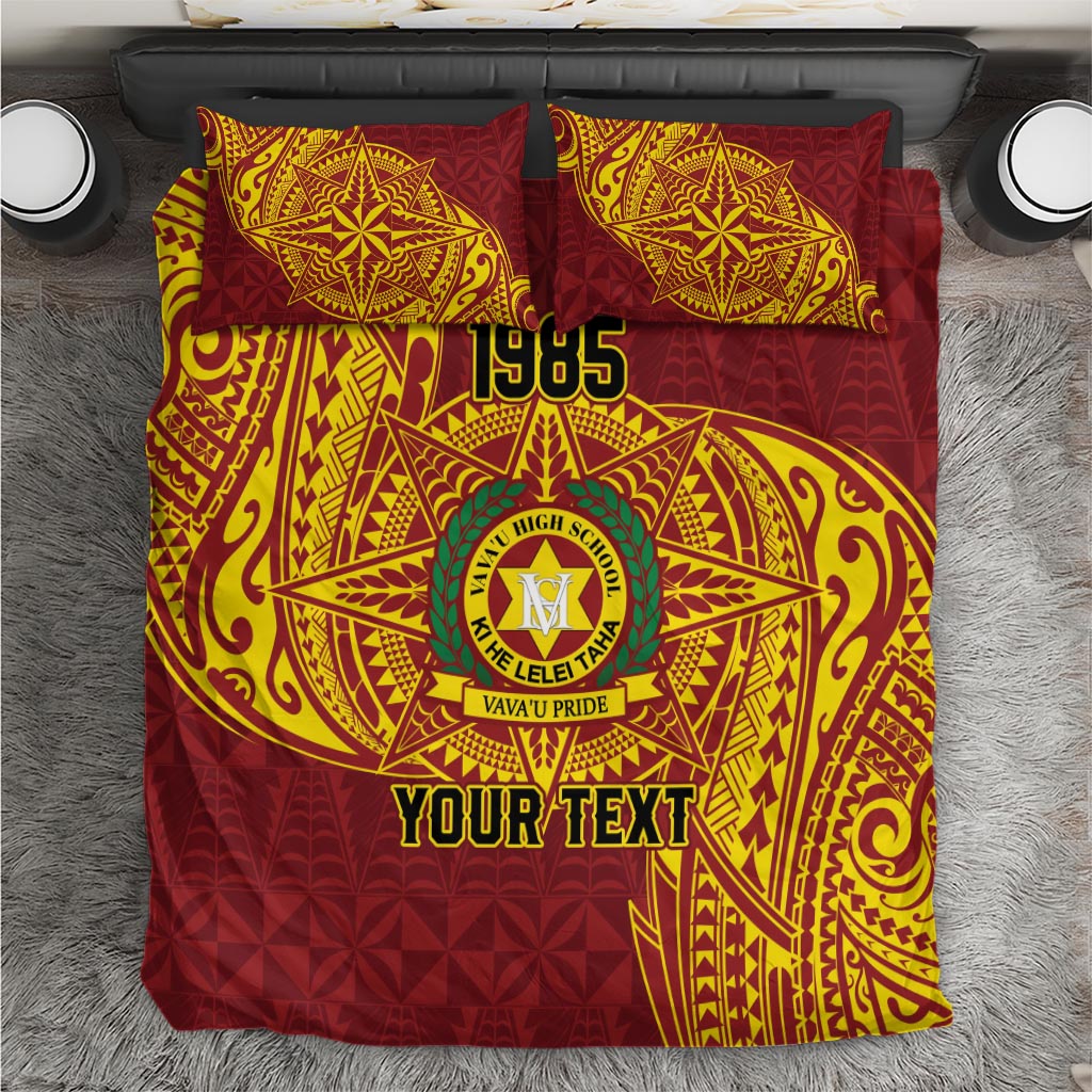 Personalised Tonga Vava'u High School Bedding Set Since 1985 Special Kupesi Pattern