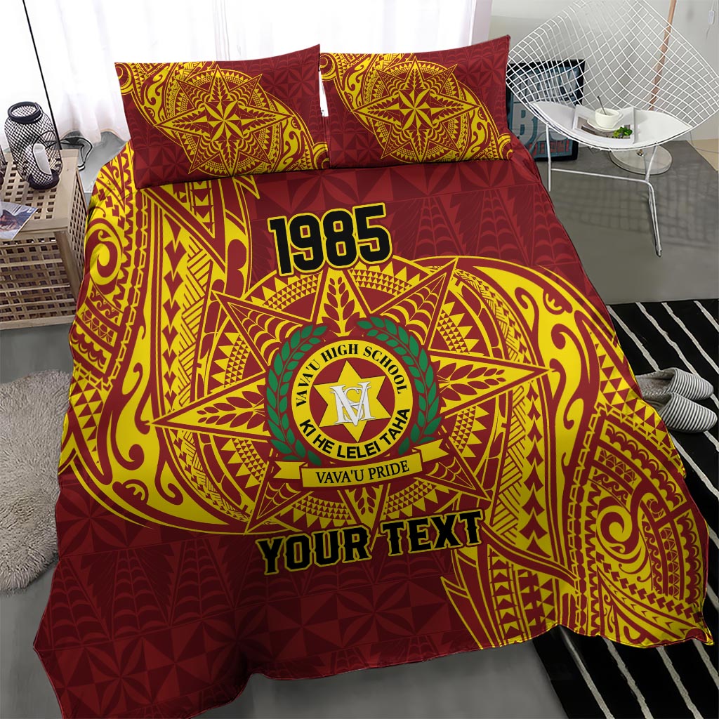 Personalised Tonga Vava'u High School Bedding Set Since 1985 Special Kupesi Pattern LT9 - Polynesian Pride