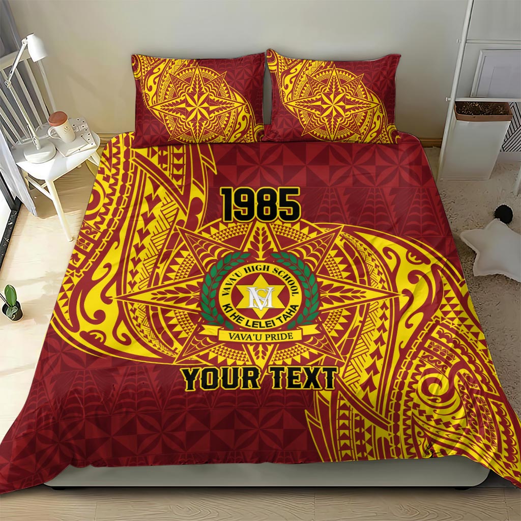 Personalised Tonga Vava'u High School Bedding Set Since 1985 Special Kupesi Pattern LT9 - Polynesian Pride