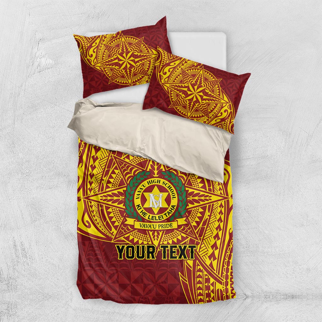 Personalised Tonga Vava'u High School Bedding Set Since 1985 Special Kupesi Pattern LT9 US Twin 172cm x 218cm Red - Polynesian Pride