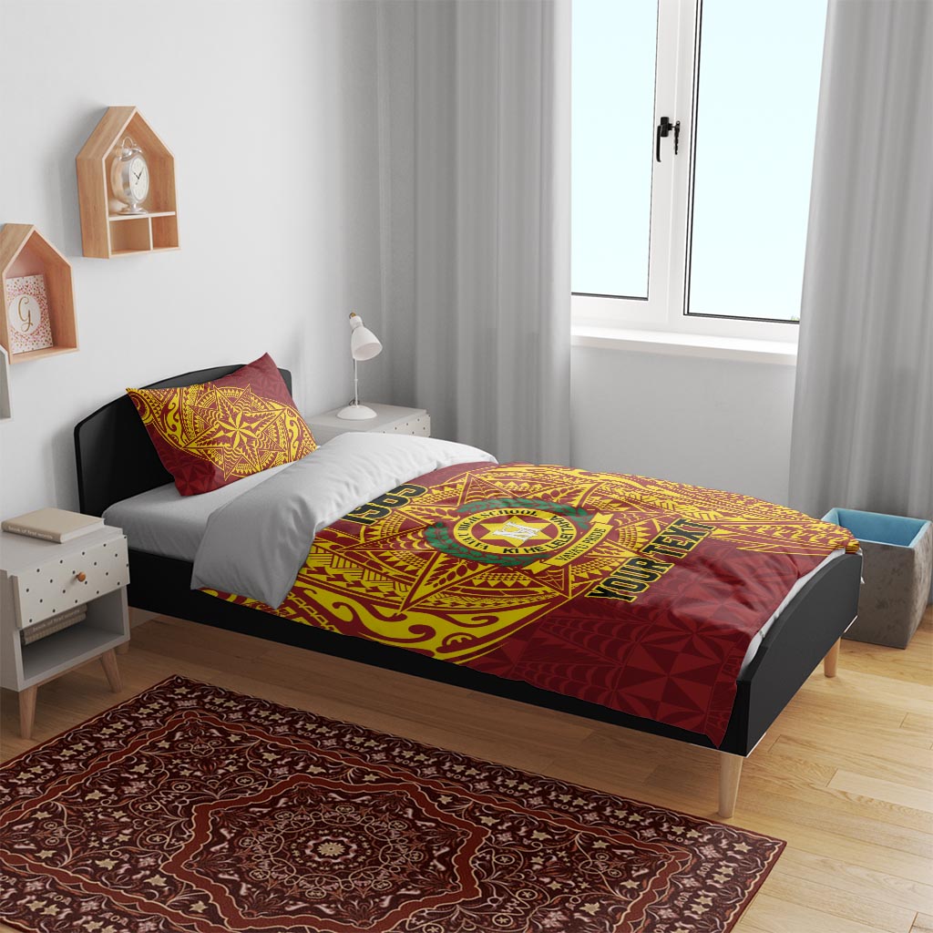 Personalised Tonga Vava'u High School Bedding Set Since 1985 Special Kupesi Pattern LT9 - Polynesian Pride