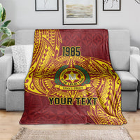 Personalised Tonga Vava'u High School Blanket Since 1985 Special Kupesi Pattern LT9 - Polynesian Pride