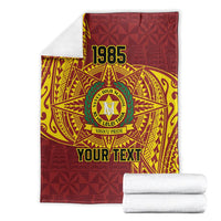 Personalised Tonga Vava'u High School Blanket Since 1985 Special Kupesi Pattern LT9 - Polynesian Pride