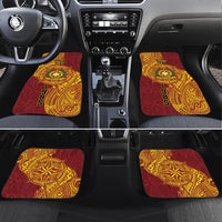 Personalised Tonga Vava'u High School Car Mats Since 1985 Special Kupesi Pattern LT9 Set 4pcs Red - Polynesian Pride