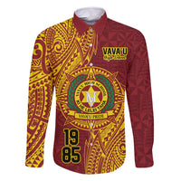 Personalised Tonga Vava'u High School Family Matching Long Sleeve Bodycon Dress and Hawaiian Shirt Since 1985 Special Kupesi Pattern
