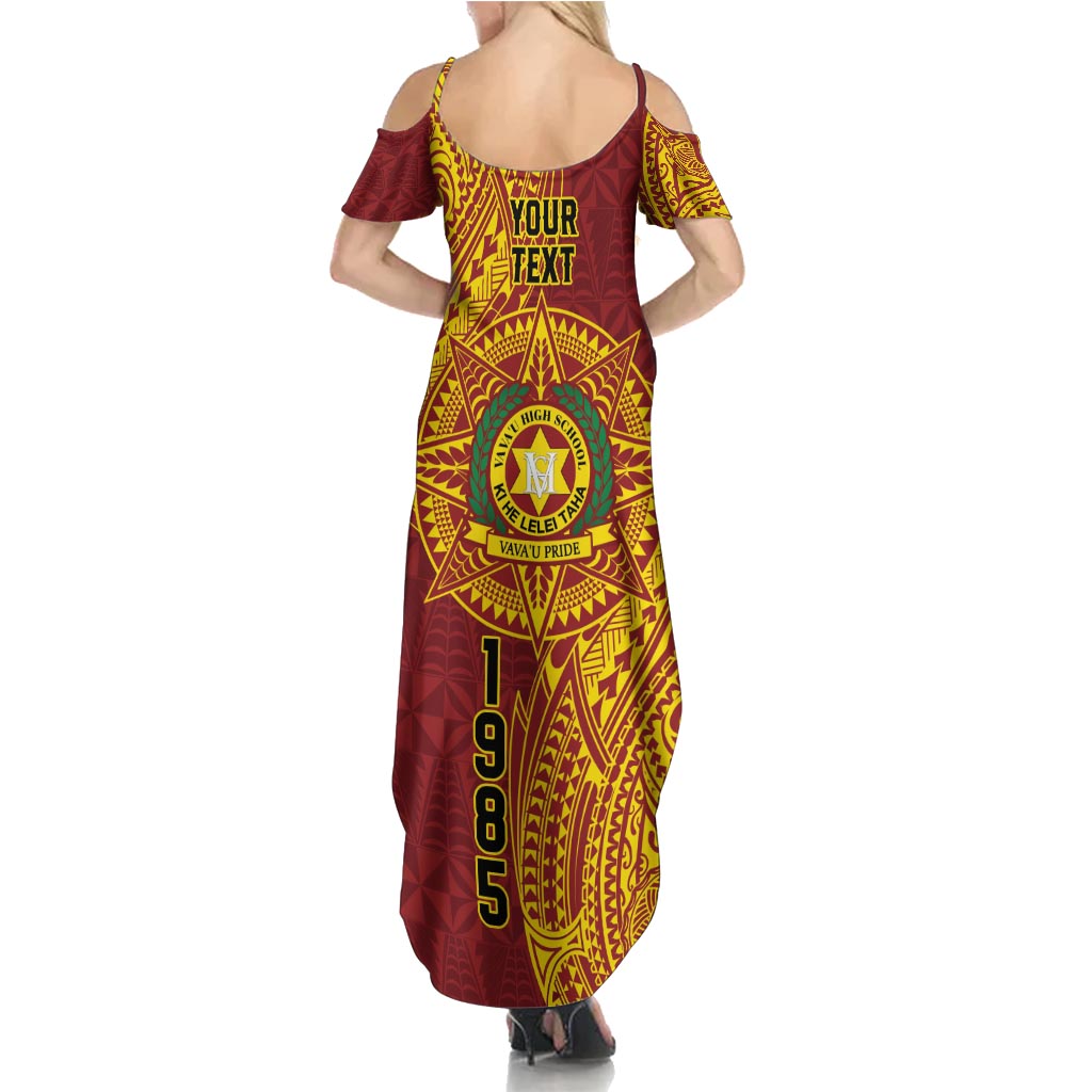 Personalised Tonga Vava'u High School Family Matching Summer Maxi Dress and Hawaiian Shirt Since 1985 Special Kupesi Pattern LT9 - Polynesian Pride