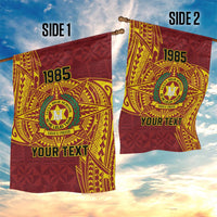 Personalised Tonga Vava'u High School Garden Flag Since 1985 Special Kupesi Pattern LT9 - Polynesian Pride