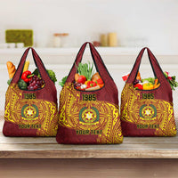 Personalised Tonga Vava'u High School Grocery Bag Since 1985 Special Kupesi Pattern LT9 3-pack One Size Red - Polynesian Pride