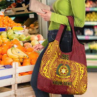 Personalised Tonga Vava'u High School Grocery Bag Since 1985 Special Kupesi Pattern LT9 - Polynesian Pride