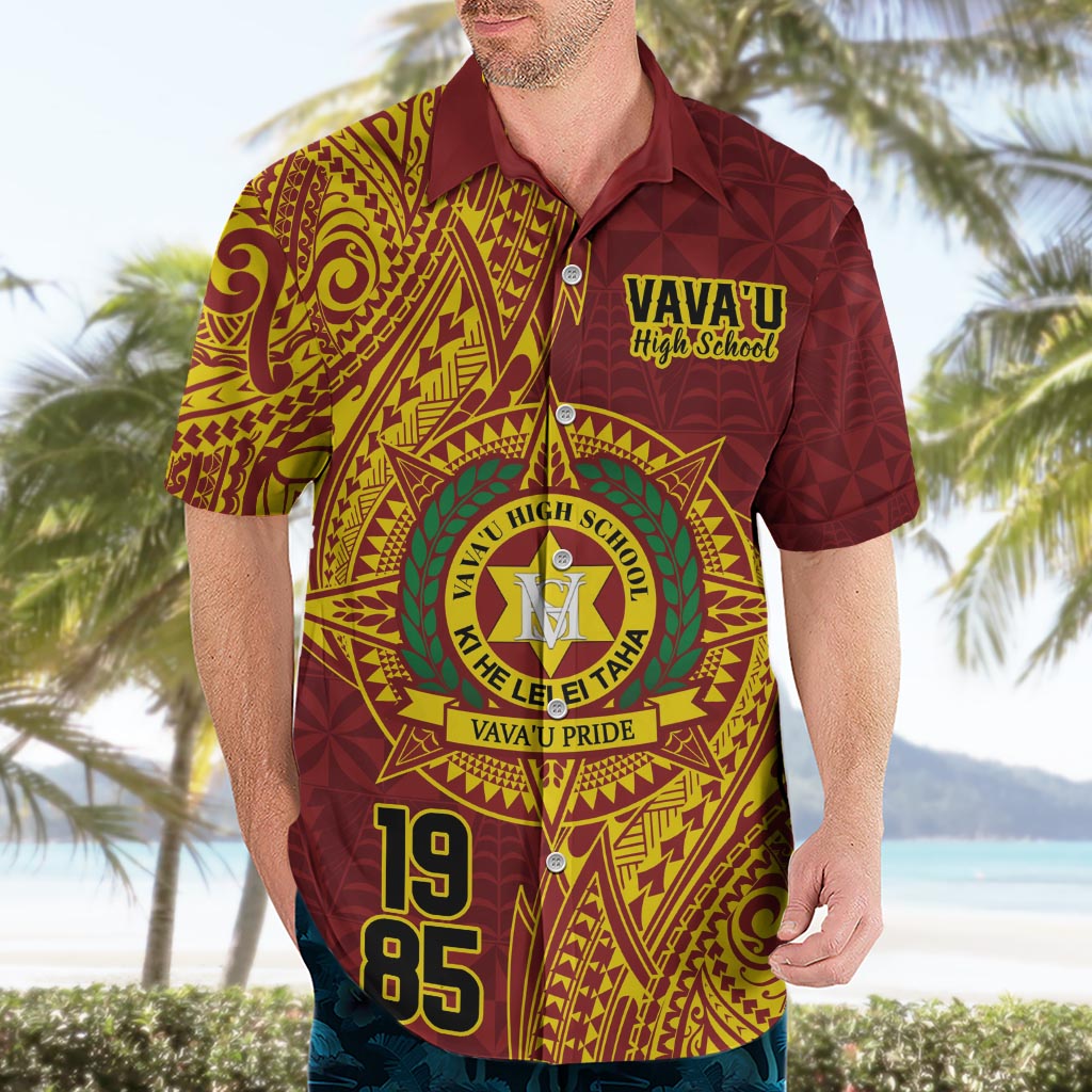 Personalised Tonga Vava'u High School Hawaiian Shirt Since 1985 Special Kupesi Pattern LT9 - Polynesian Pride