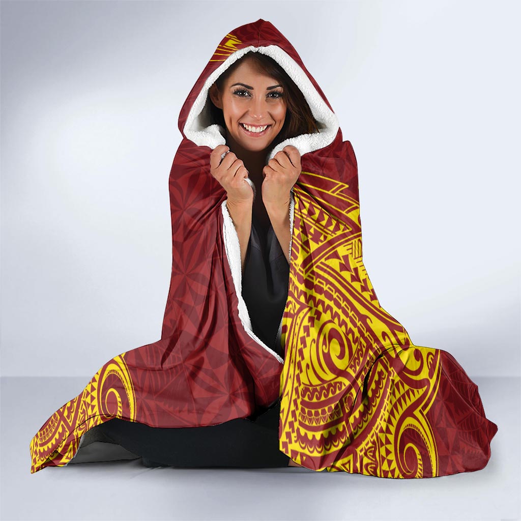 Personalised Tonga Vava'u High School Hooded Blanket Since 1985 Special Kupesi Pattern LT9 - Polynesian Pride