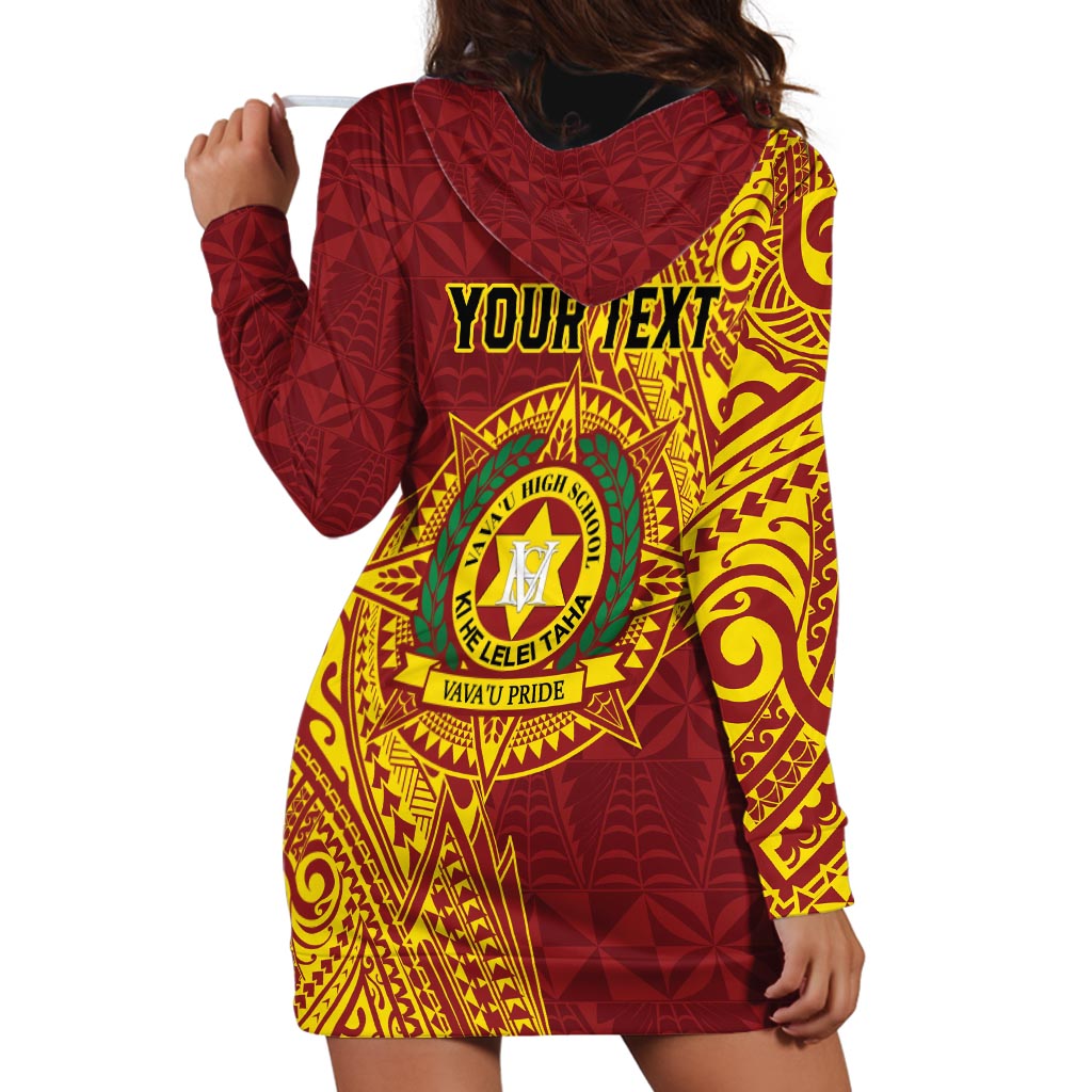 Personalised Tonga Vava'u High School Hoodie Dress Since 1985 Special Kupesi Pattern LT9 - Polynesian Pride