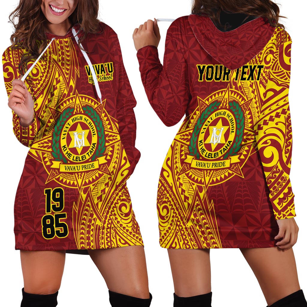 Personalised Tonga Vava'u High School Hoodie Dress Since 1985 Special Kupesi Pattern LT9 - Polynesian Pride