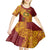 Personalised Tonga Vava'u High School Kid Short Sleeve Dress Since 1985 Special Kupesi Pattern