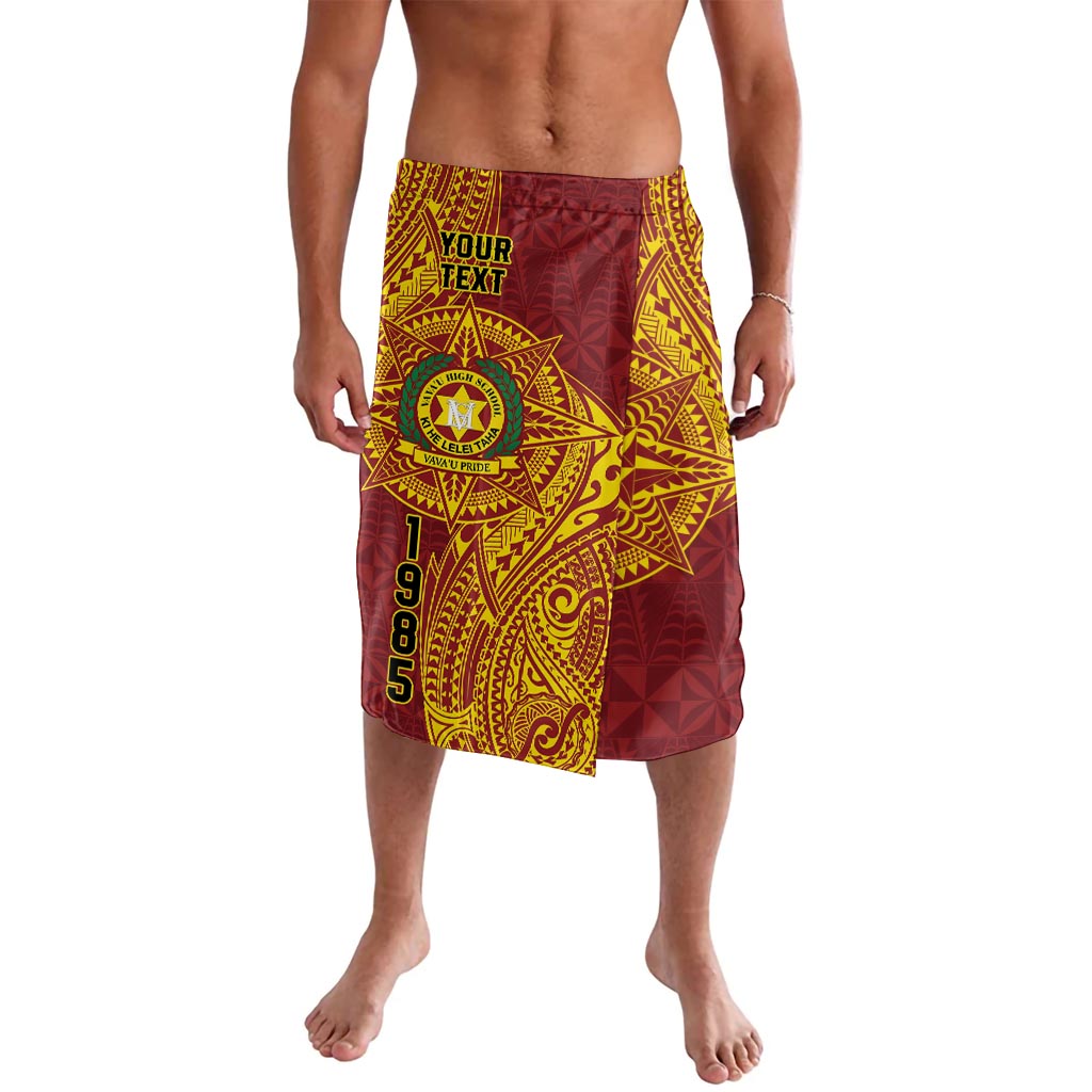 Personalised Tonga Vava'u High School Lavalava Since 1985 Special Kupesi Pattern LT9 Red - Polynesian Pride
