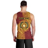Personalised Tonga Vava'u High School Men Tank Top Since 1985 Special Kupesi Pattern LT9 - Polynesian Pride