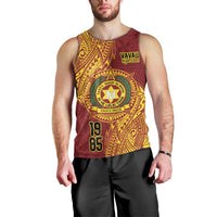 Personalised Tonga Vava'u High School Men Tank Top Since 1985 Special Kupesi Pattern LT9 - Polynesian Pride