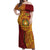 Personalised Tonga Vava'u High School Off Shoulder Maxi Dress Since 1985 Special Kupesi Pattern