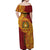 Personalised Tonga Vava'u High School Off Shoulder Maxi Dress Since 1985 Special Kupesi Pattern