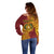 Personalised Tonga Vava'u High School Off Shoulder Sweater Since 1985 Special Kupesi Pattern