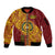 Personalised Tonga Vava'u High School Sleeve Zip Bomber Jacket Since 1985 Special Kupesi Pattern