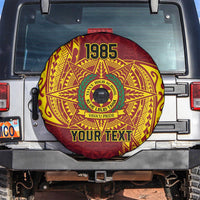 Personalised Tonga Vava'u High School Spare Tire Cover Since 1985 Special Kupesi Pattern LT9 Red - Polynesian Pride