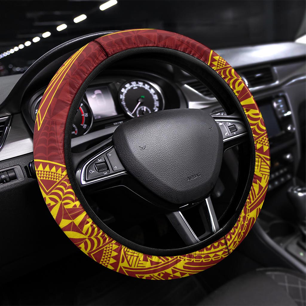 Tonga Vava'u High School Steering Wheel Cover Since 1985 Special Kupesi Pattern