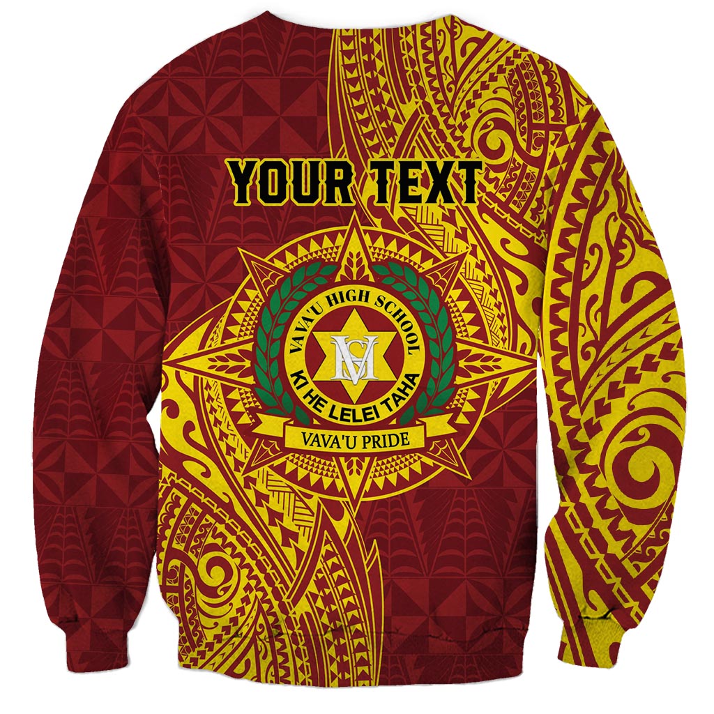 Personalised Tonga Vava'u High School Sweatshirt Since 1985 Special Kupesi Pattern LT9 - Polynesian Pride