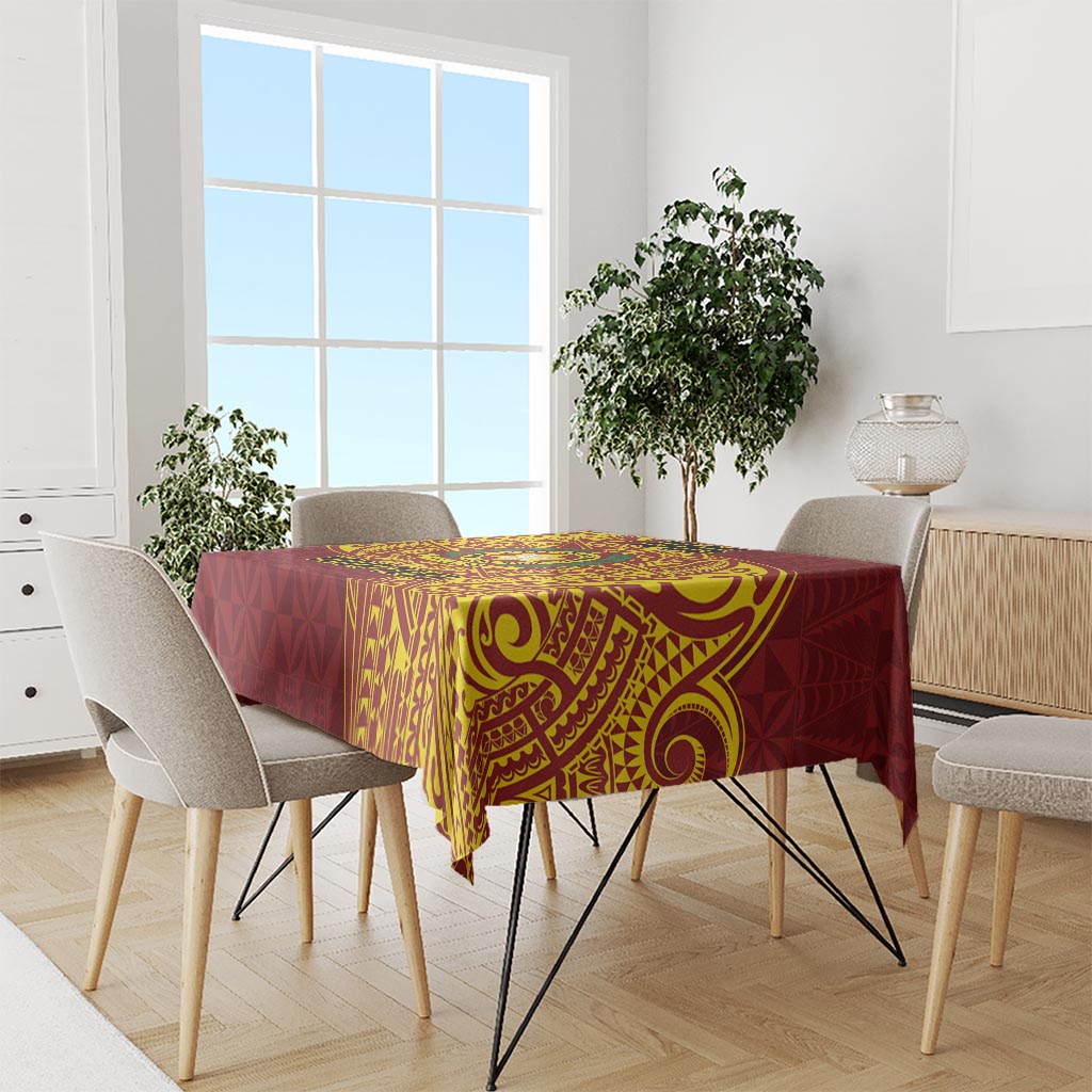 Personalised Tonga Vava'u High School Tablecloth Since 1985 Special Kupesi Pattern LT9 - Polynesian Pride