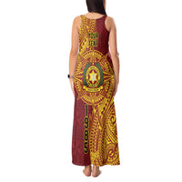 Personalised Tonga Vava'u High School Tank Maxi Dress Since 1985 Special Kupesi Pattern LT9 - Polynesian Pride