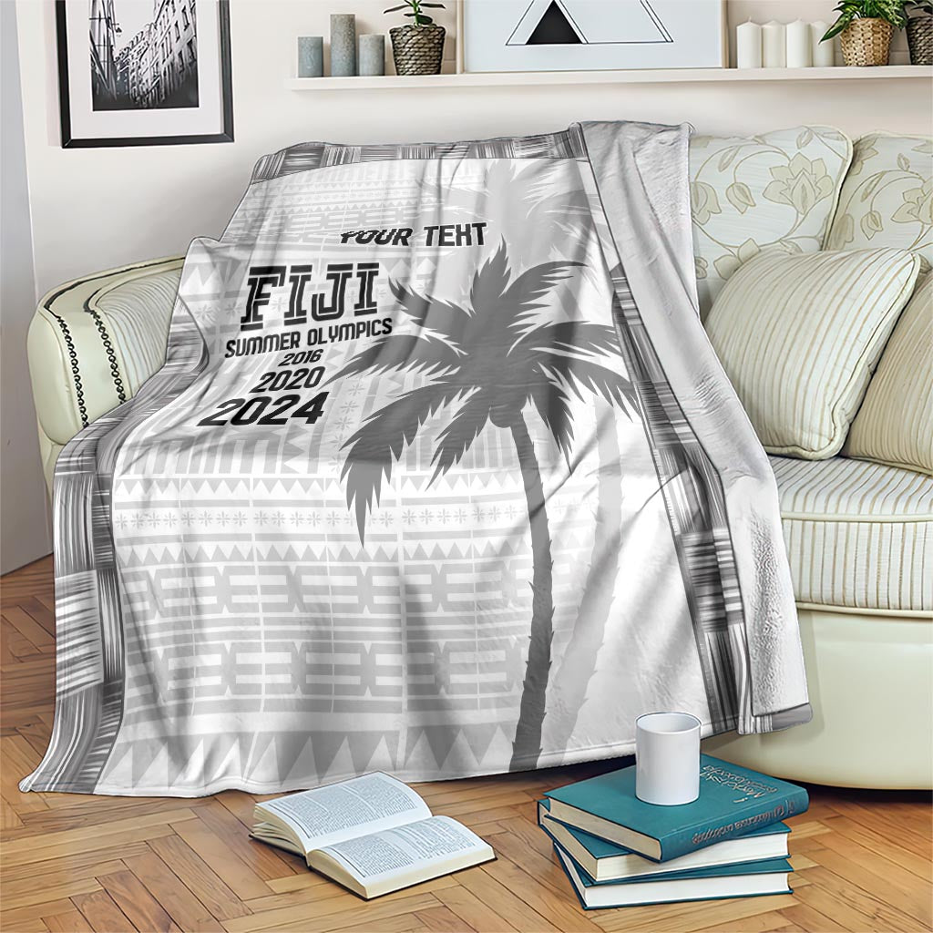 Custom Fiji Rugby Blanket History Champions World Cup 7s - White