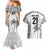 Custom Fiji Rugby Couples Matching Mermaid Dress and Hawaiian Shirt History Champions World Cup 7s - White