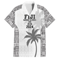 Custom Fiji Rugby Family Matching Off The Shoulder Long Sleeve Dress and Hawaiian Shirt History Champions World Cup 7s - White