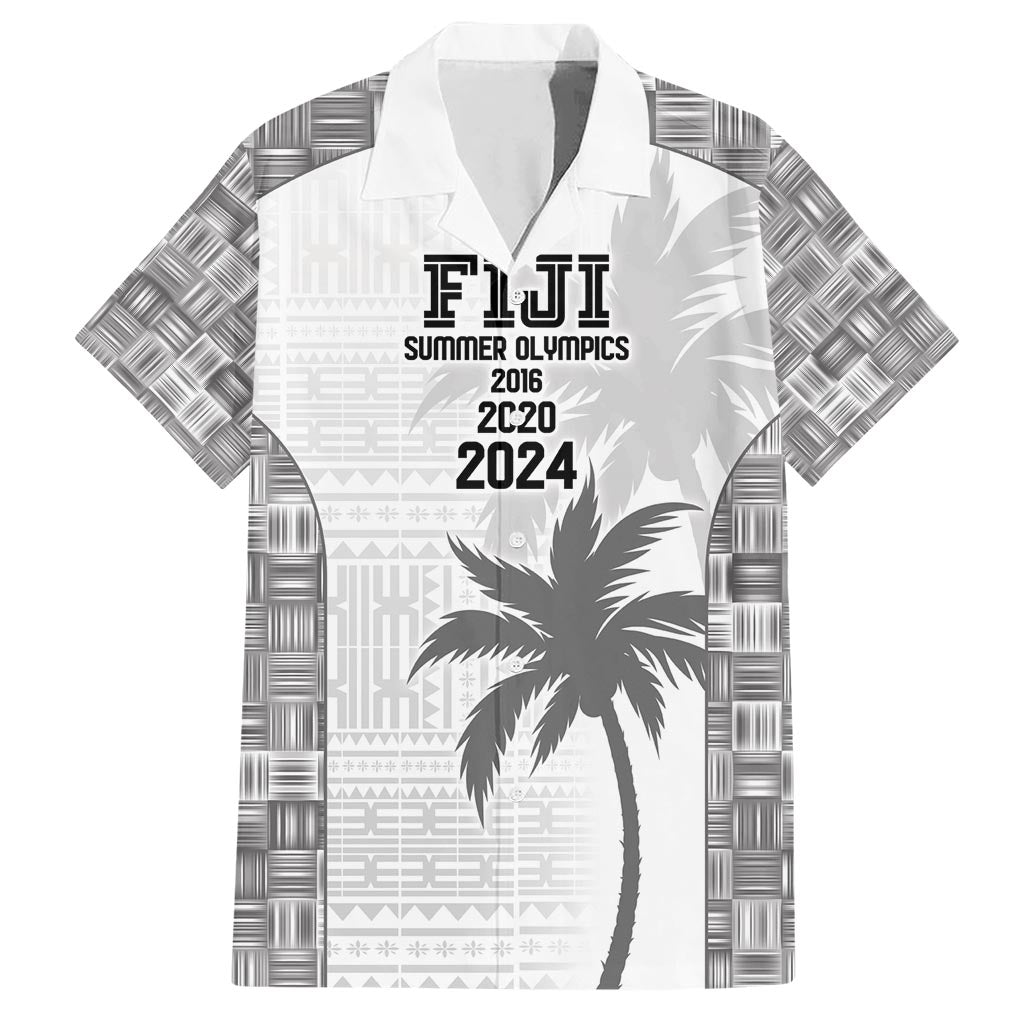 Custom Fiji Rugby Family Matching Short Sleeve Bodycon Dress and Hawaiian Shirt History Champions World Cup 7s - White
