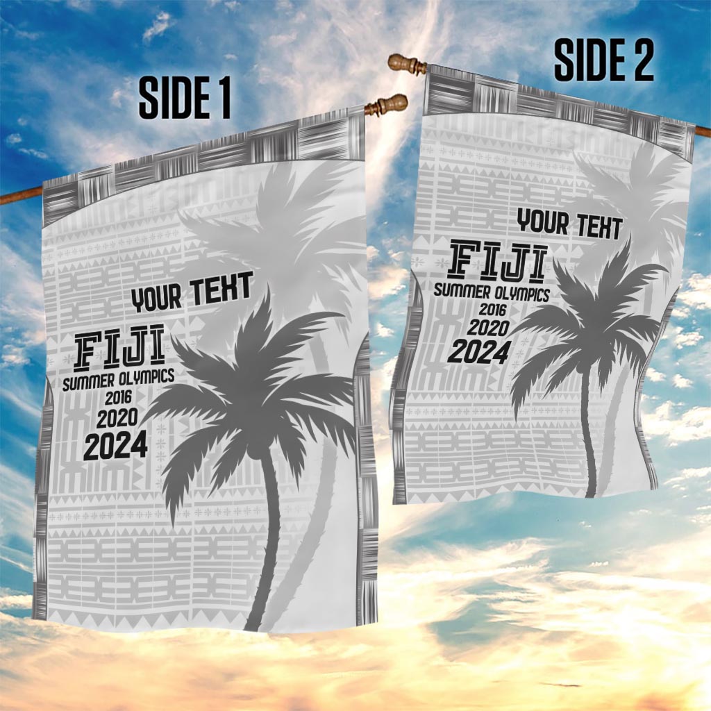 Custom Fiji Rugby Garden Flag History Champions World Cup 7s - White