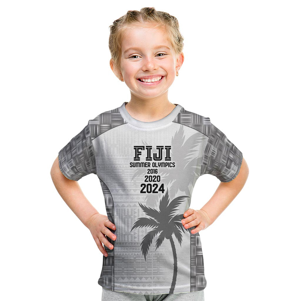Custom Fiji Rugby Kid T Shirt History Champions World Cup 7s - White