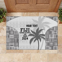 Custom Fiji Rugby Rubber Doormat History Champions World Cup 7s - White