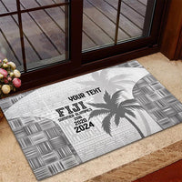 Custom Fiji Rugby Rubber Doormat History Champions World Cup 7s - White