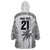 Custom Fiji Rugby Wearable Blanket Hoodie History Champions World Cup 7s - White