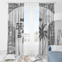 Custom Fiji Rugby Window Curtain History Champions World Cup 7s - White