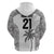 Custom Fiji Rugby Zip Hoodie History Champions World Cup 7s - White