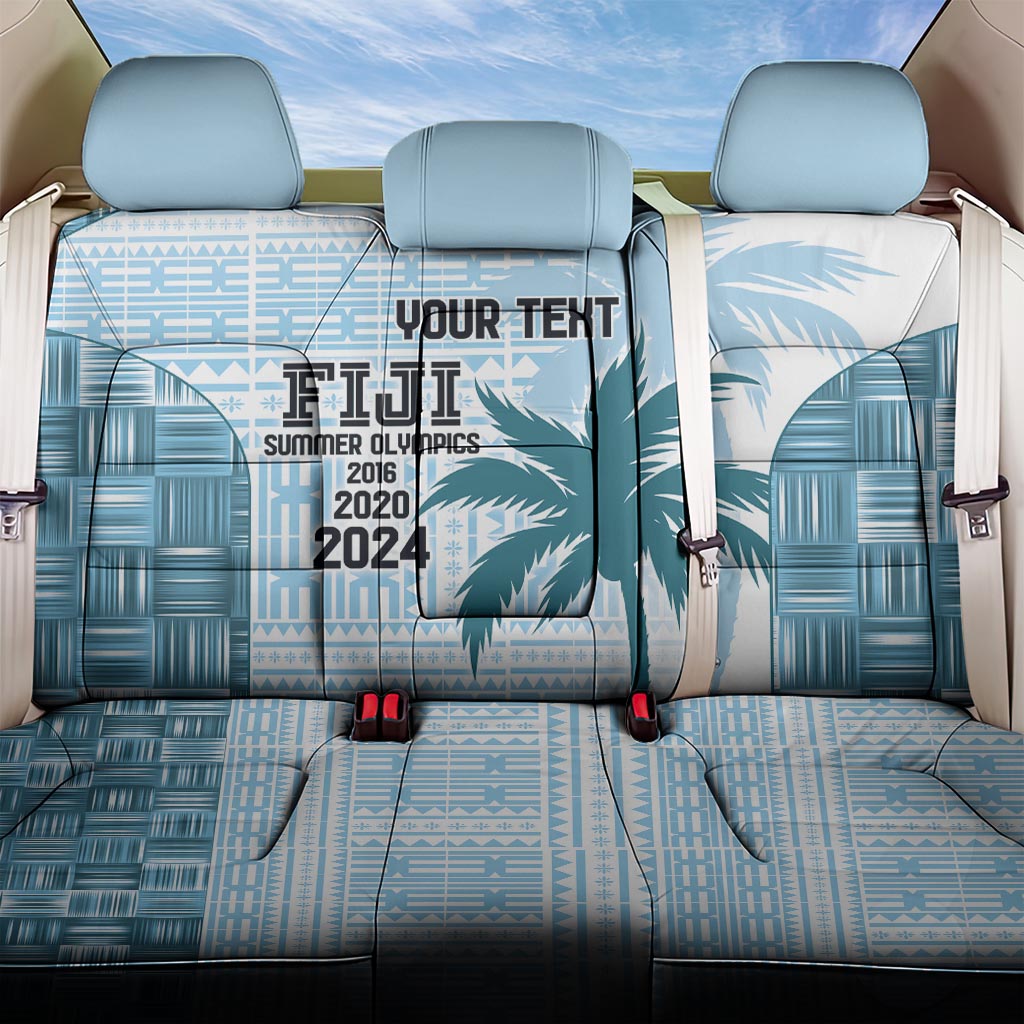 Custom Fiji Rugby Back Car Seat Cover History Champions World Cup 7s - Bllue