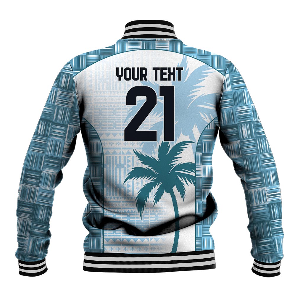 Custom Fiji Rugby Baseball Jacket History Champions World Cup 7s - Bllue